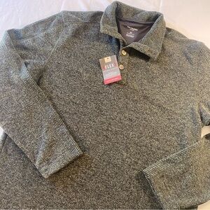 Van Heusen Sweater Mens (M) Flex Classic Fit Natural Stretch Gray NWT $75retail
